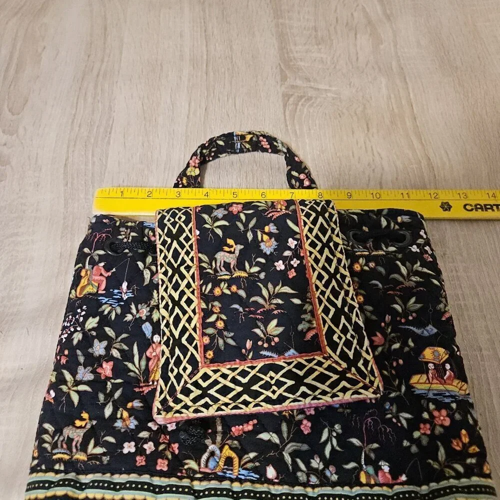 Vera Bradley Ming Oriental Print Mini Backpack Black